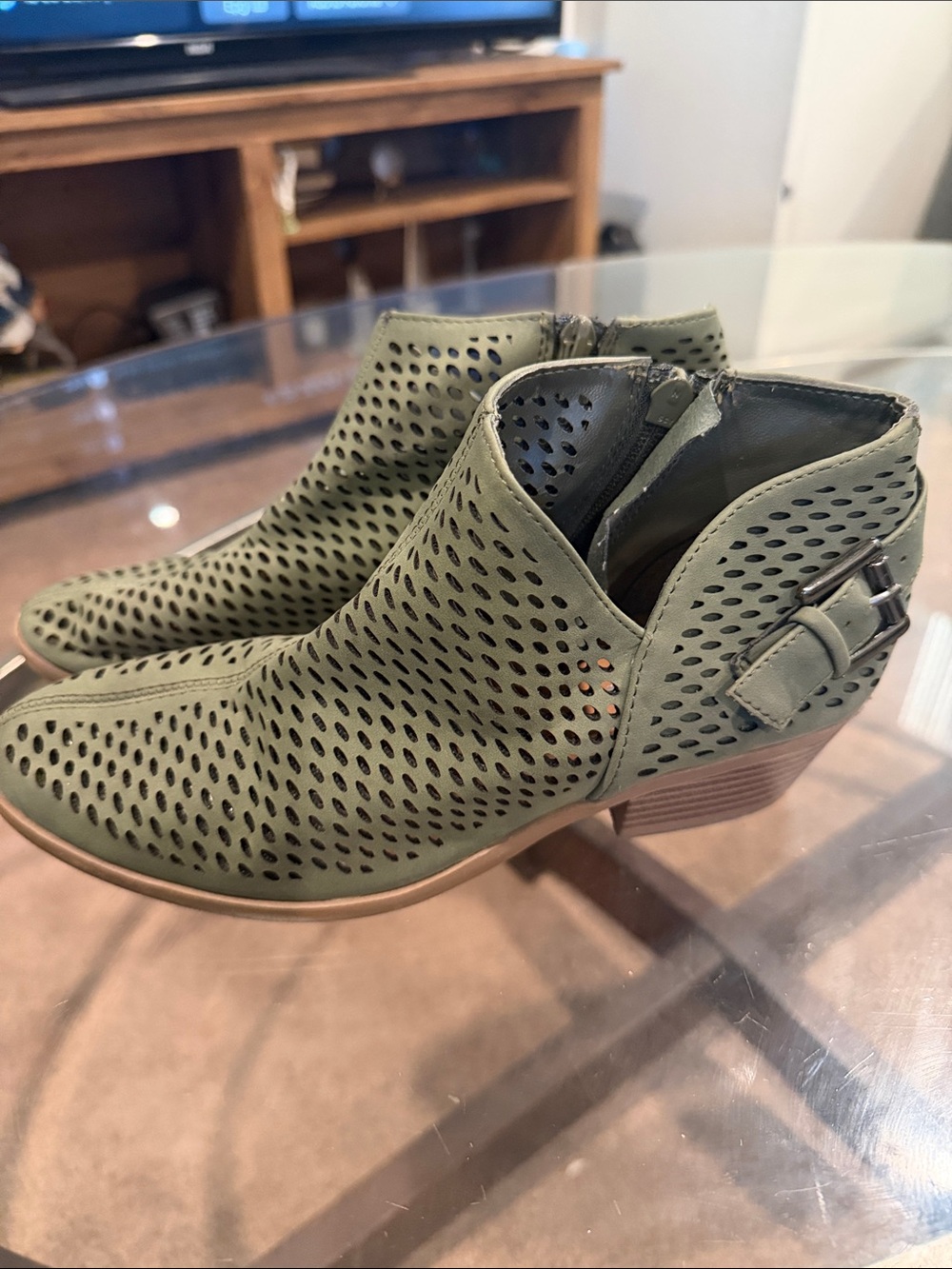 SODA Olive Green Women's Ankle Booties